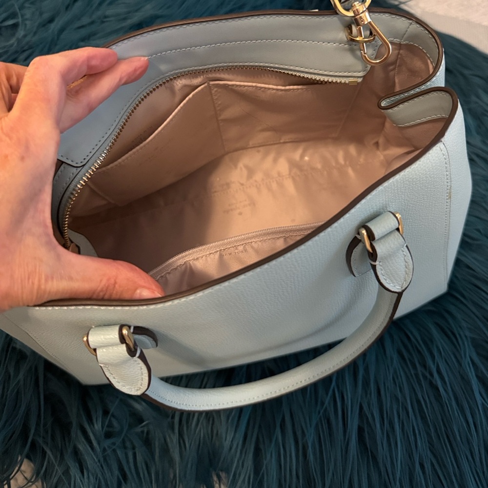 Kate Spade Kristi satchel in dewy blue Saffiano leather - Picture 3 of 7